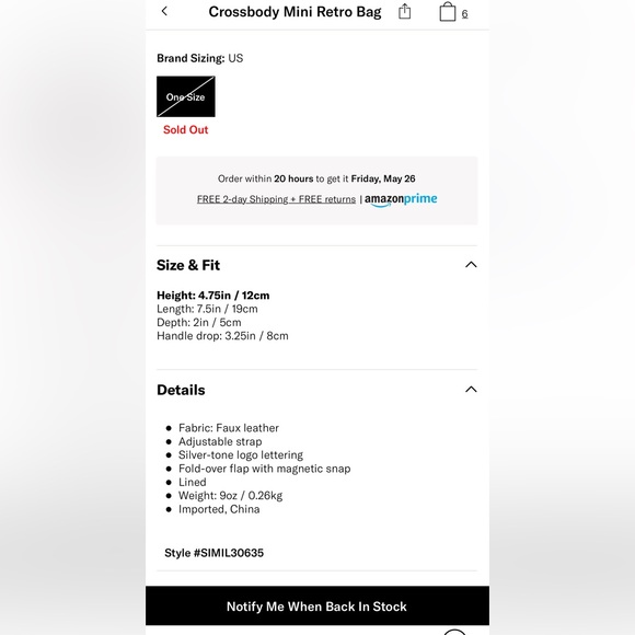 NWT! Simon Miller Crossbody Mini Retro Bag - Picture 6 of 6